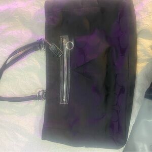 COACH SIGNATURE Elegant Black Tote Bag